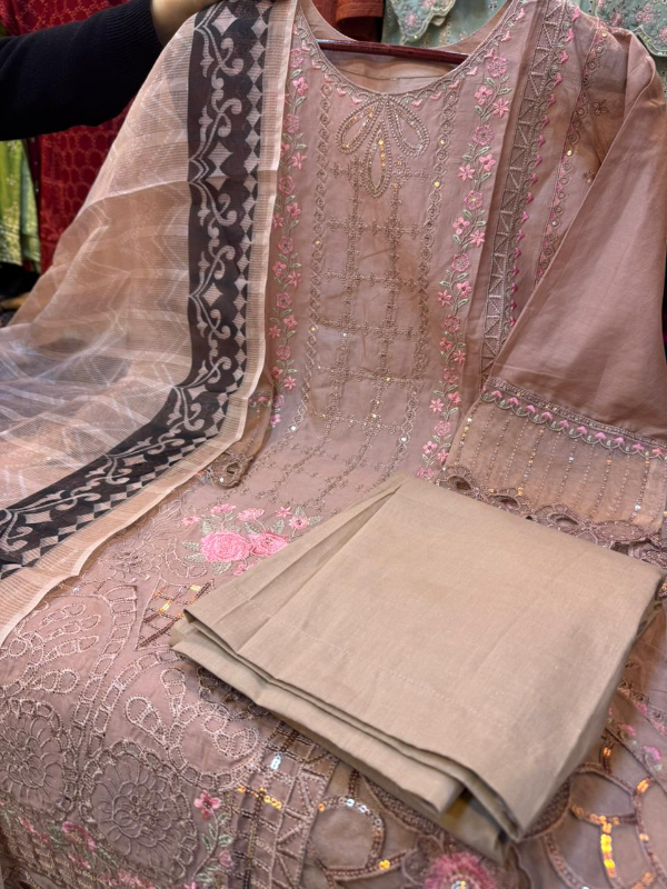 Premium Pakistani Style Panel Embroidered Lawn Dress